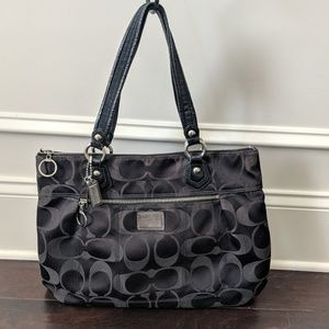 COACH Poppy collection, black with pink interior.